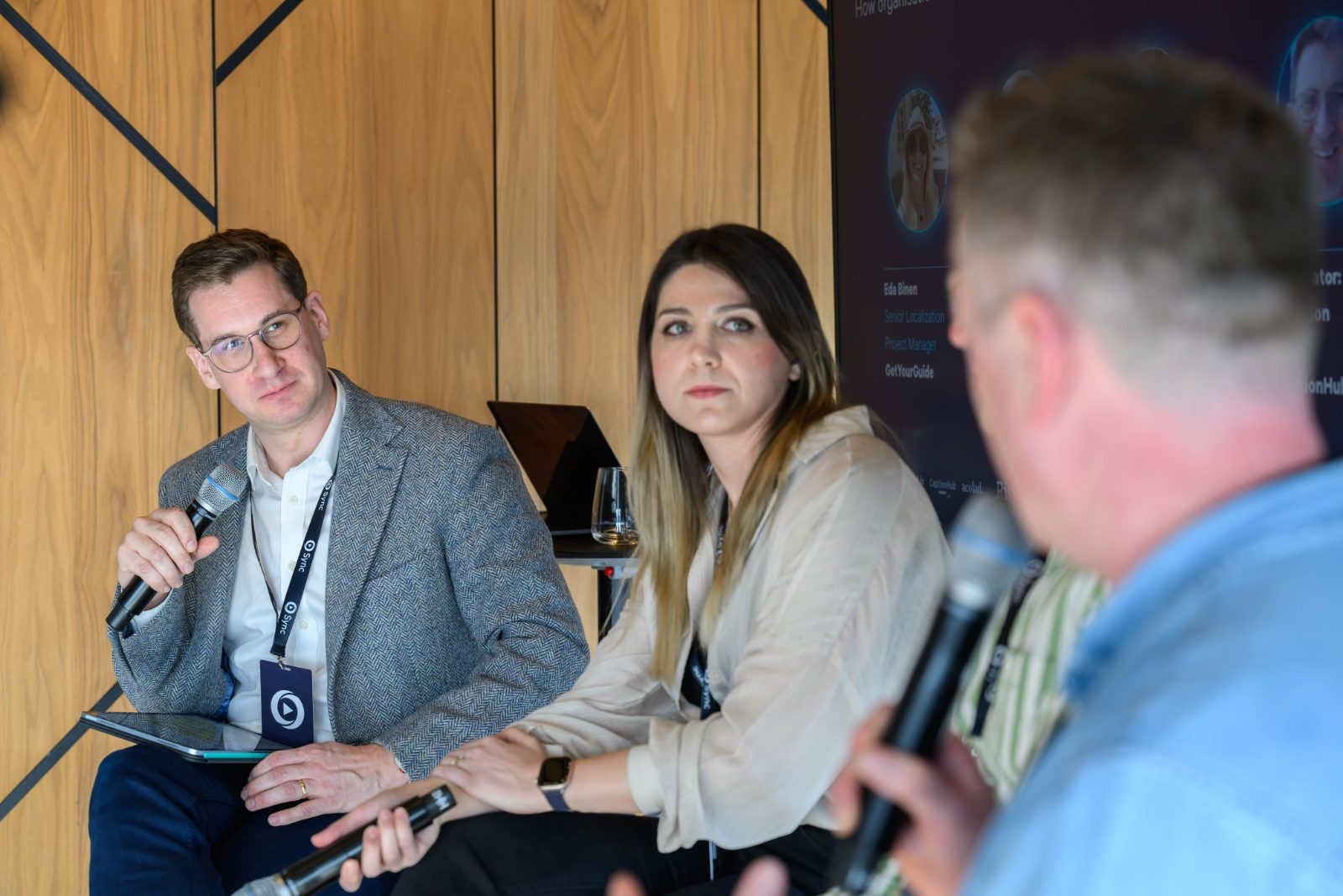 James Jameson moderating a panel